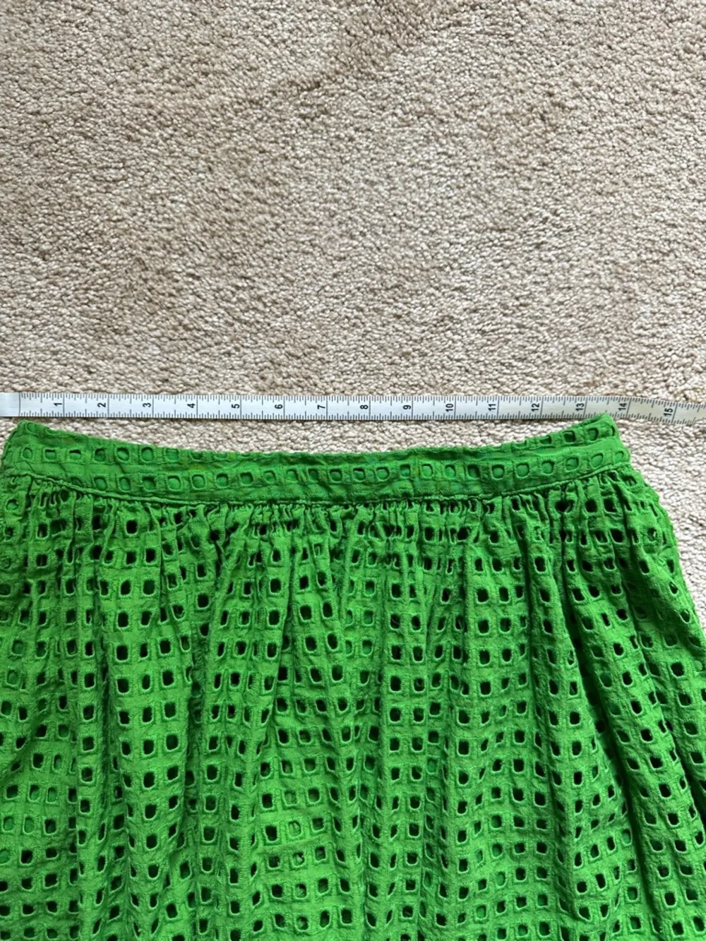 Kate Spade Green Eyelet Midi Skirt - Picture 5 of 6